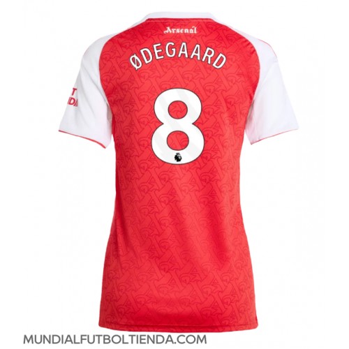 Camiseta Arsenal Martin Odegaard #8 Primera Equipación Replica 2025-26 para mujer mangas cortas Camiseta Arsenal Martin Odegaard #8 Primera Equipación Replica 2025-26 para mujer mangas cortas
